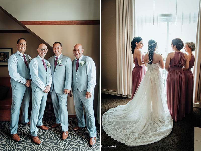 bridal party at Sommet des Neiges Tremblant