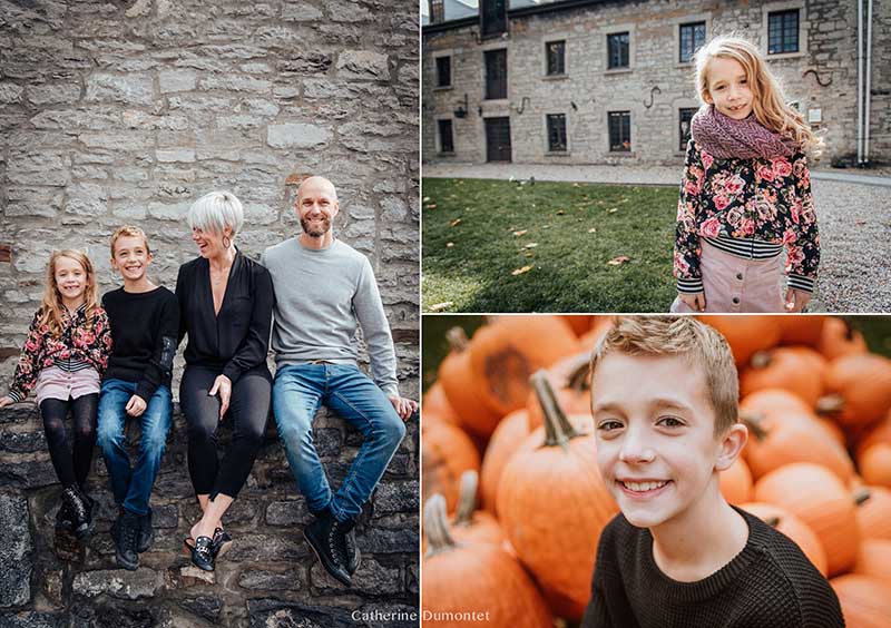 séance famille dans le Vieux-Montréal