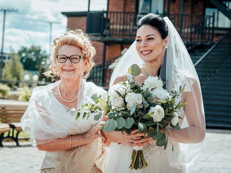 arrivée de la mariée à l'Ambroisie et l'Espace Canal