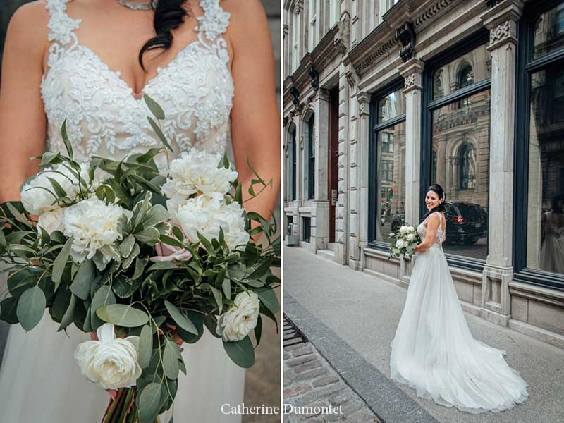 La mariée dans le Vieux-Port de Montréal