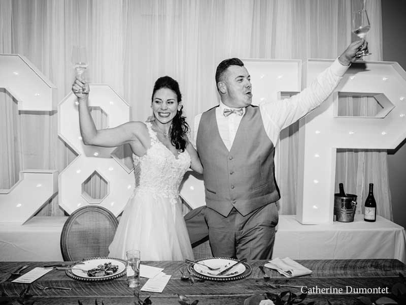 toast des mariés à l'Hôtel Place D'Armes