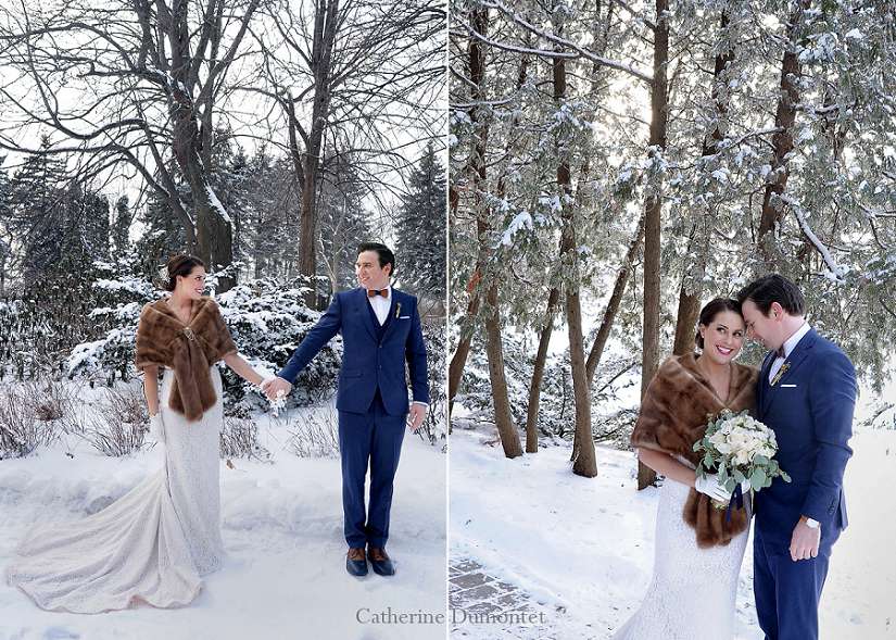 mariage en hiver au Parc Jean-Drapeau