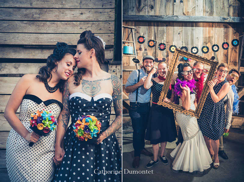 mariage rétro au Jude-Pomme d'Oka