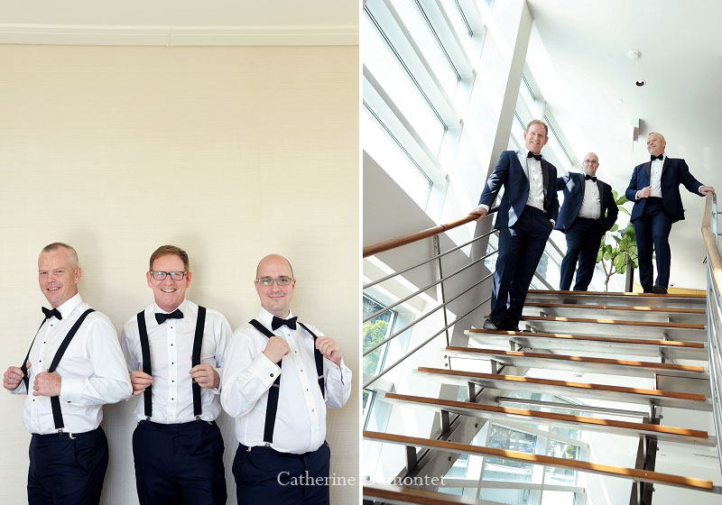 le marié avec ses garçons d'honneur au Sofitel