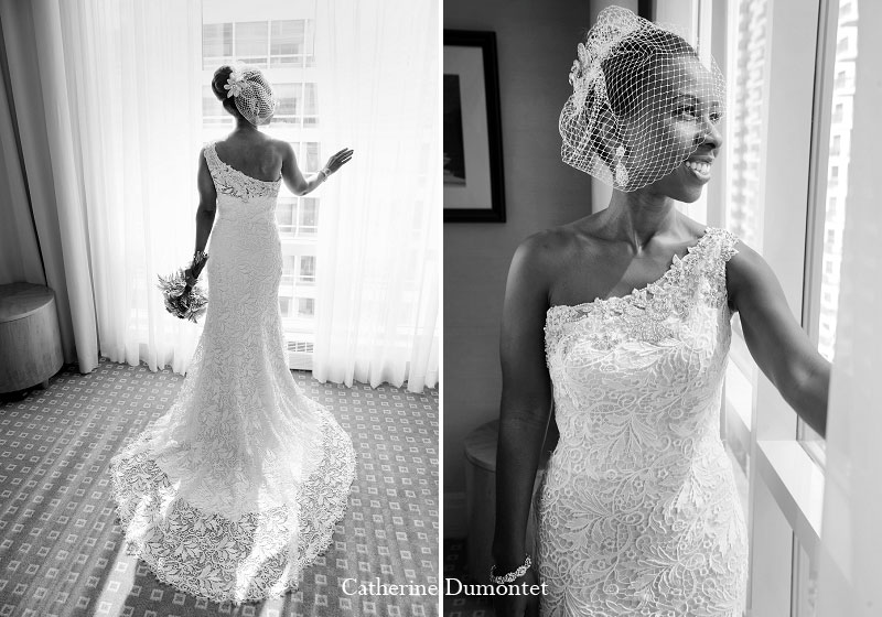 La mariée dans sa magnifique robe