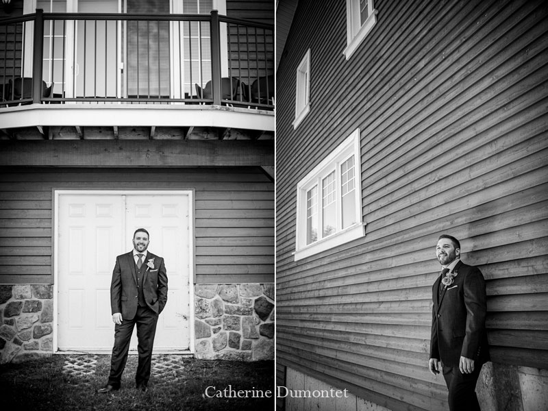 portraits du marié au Mont-Gabriel
