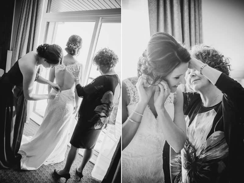 La mariée qui s'habille