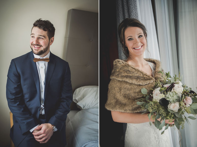 Portraits individuels des mariés