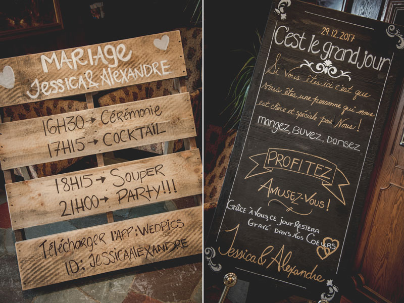 Décorations pour la réception et cérémonie