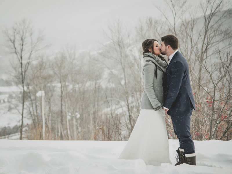 Mariage en hiver au Mont-Gabriel