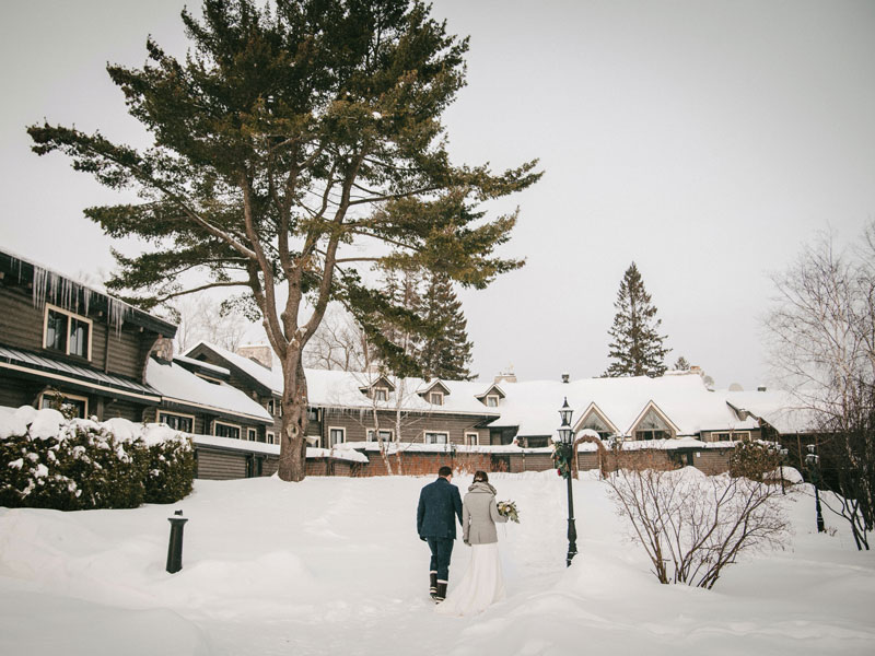 Mariage en hiver au Mont-Gabriel