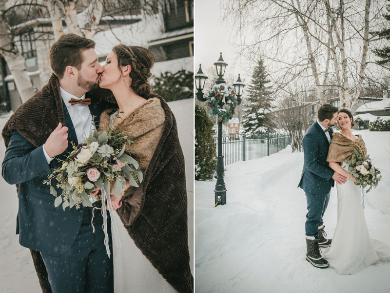 mariage d'hiver à l'Hôtel Mont-Gabriel
