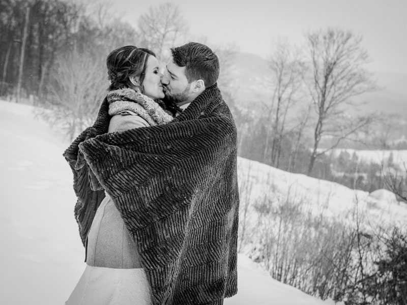 mariage d'hiver à l'Hôtel Mont-Gabriel