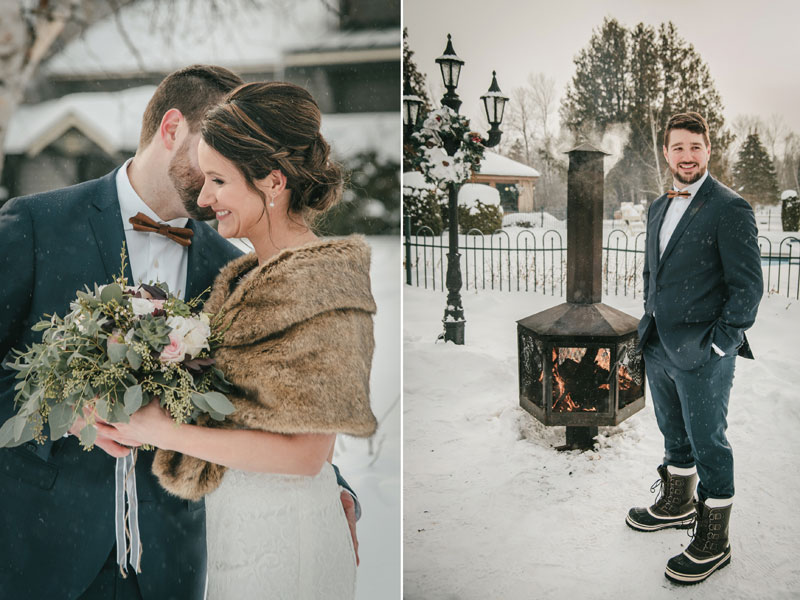 mariage d'hiver à l'Hôtel Mont-Gabriel