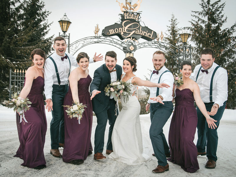 Mariage en hiver à l'Hôtel Mont-Gabriel