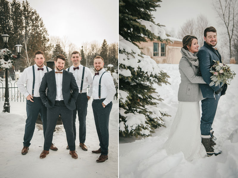 Mariage en hiver dans les Laurentides
