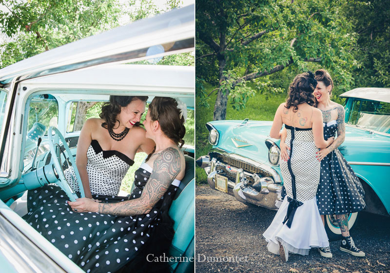 mariage coup de coeur avec auto ancienne