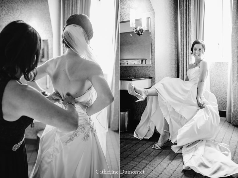 préparatifs de la mariée au Château Vaudreuil