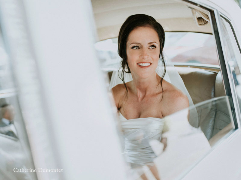 L'arrivée de la mariée en limousine