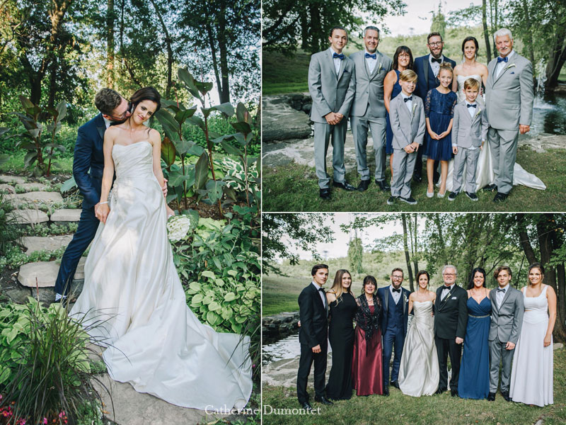 Les mariés avec familles au Manoir Grant