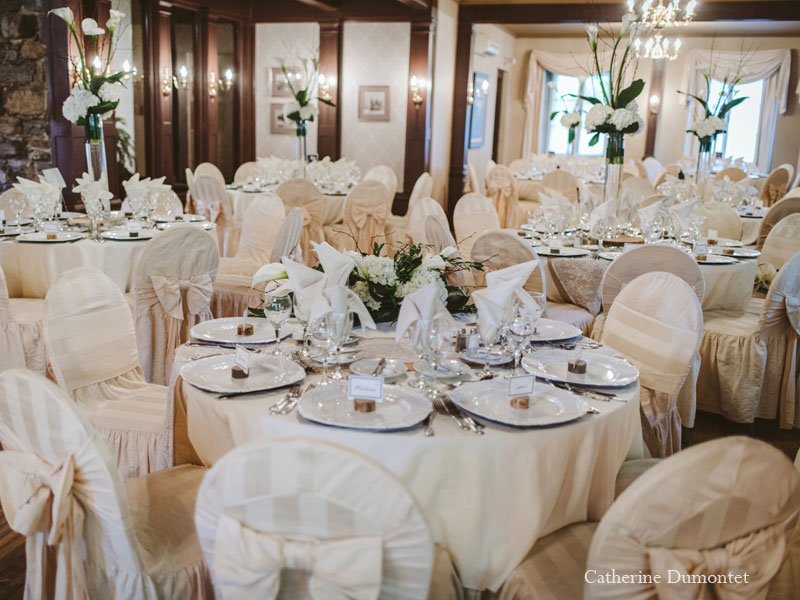 décorations mariage au Manoir Grant à Valleyfield