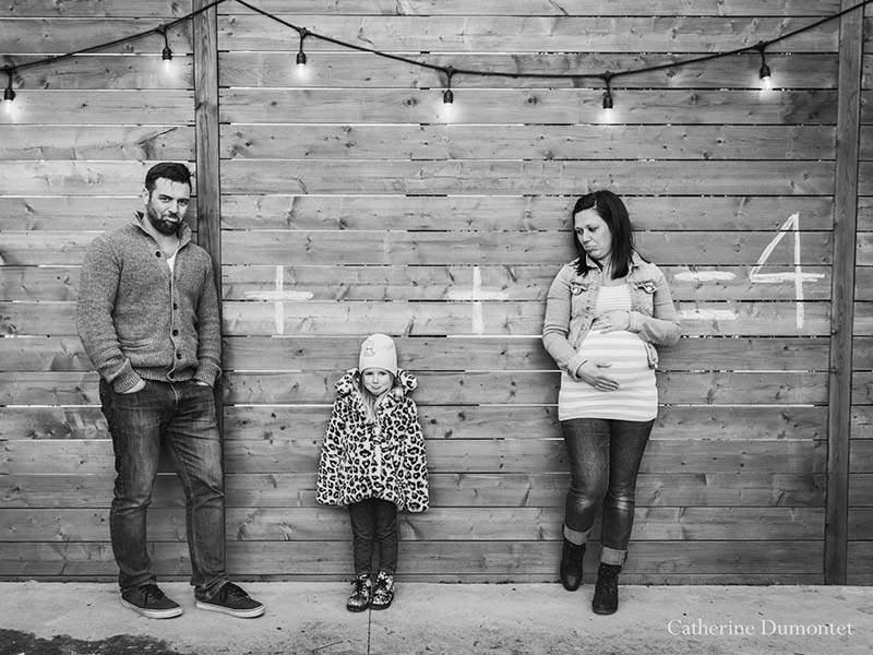 photos de famille dans un cour