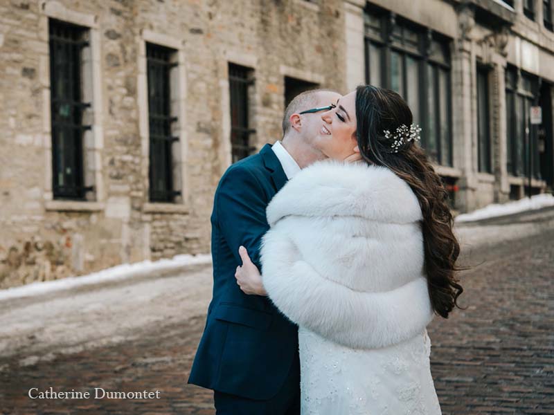 mariage en hiver dans le Vieux-Port de Montréal