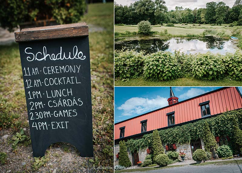 Décorations de mariage au Vieux Moulin à Rigaud