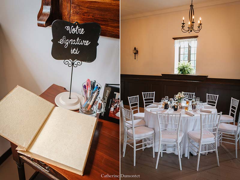 Salle de réception au Vieux Moulin à Rigaud