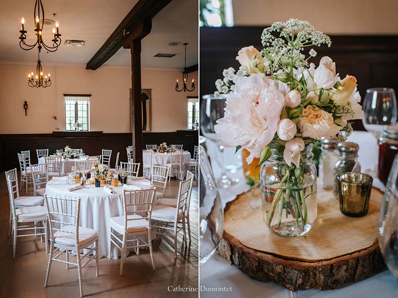 Salle de réception au Vieux Moulin à Rigaud