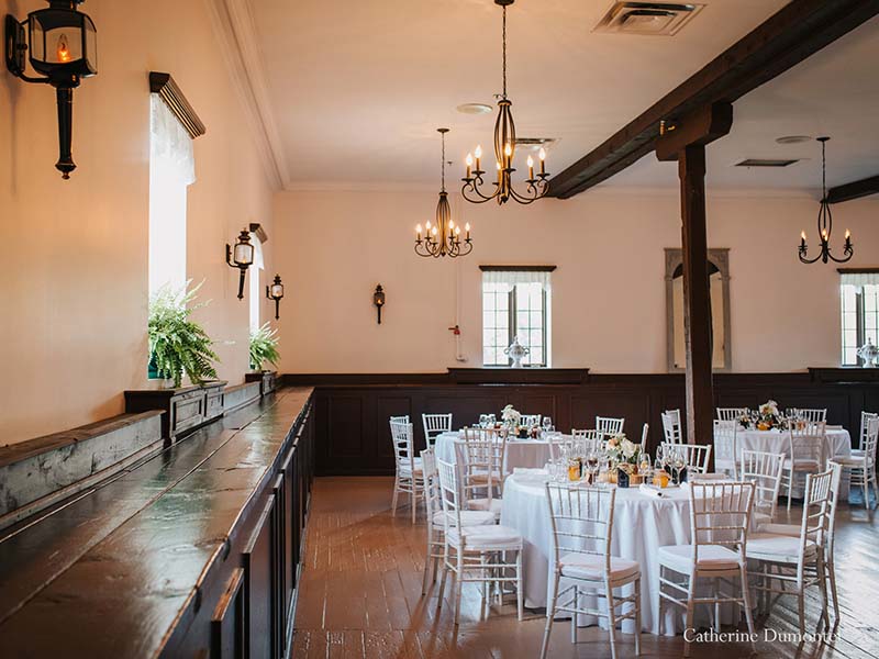 Salle de réception au Vieux Moulin à Rigaud
