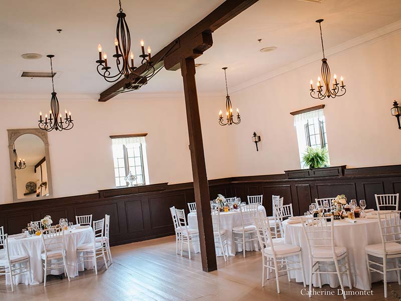 Salle de réception au Vieux Moulin à Rigaud