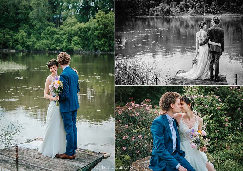 Les mariés au Vieux Moulin à Rigaud