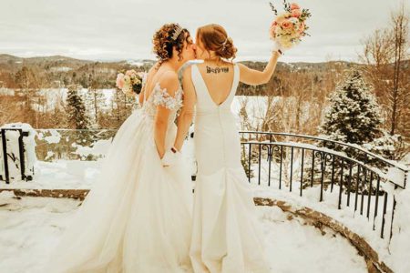 mariage d'hiver à Sainte-Agathe-des-Monts
