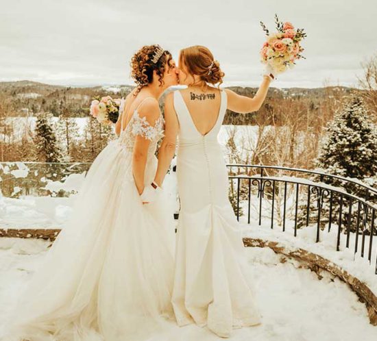 mariage d'hiver à Sainte-Agathe-des-Monts