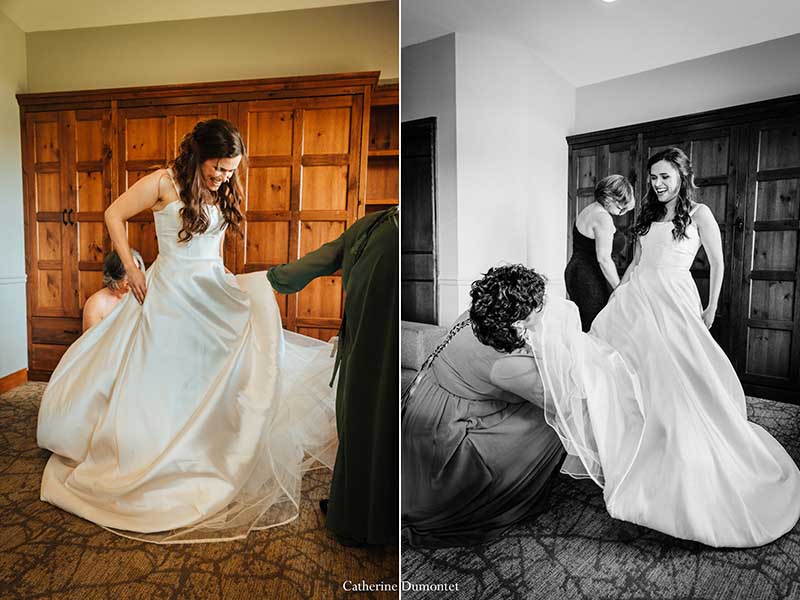 Préparatifs de la mariée au Grand Lodge Tremblant