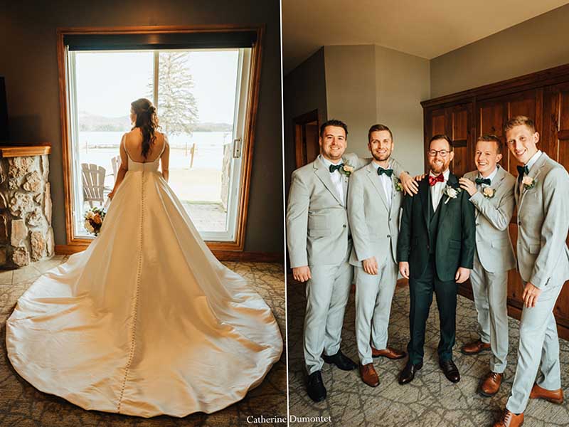 Préparatifs des mariés au Grand Lodge Mont-Temblant