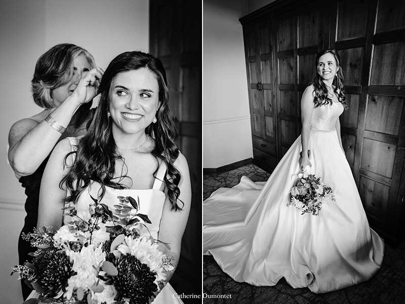 la mariée au Grand Lodge Tremblant