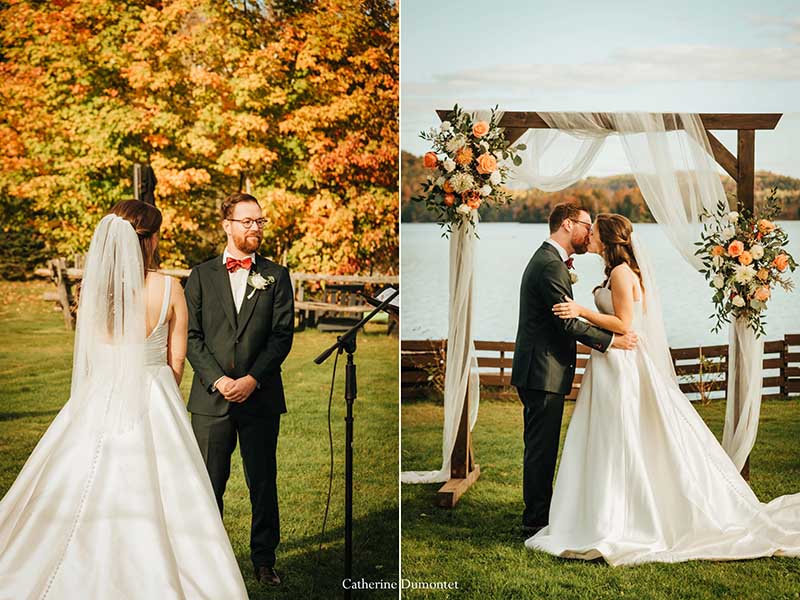 cérémonie devant le lac Ouimet