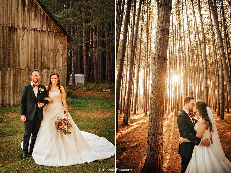 mariage d'automne dans la pinède