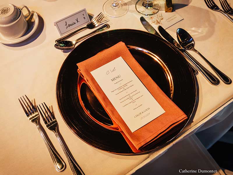 menu de mariage au Grand Lodge Mont-Tremblant
