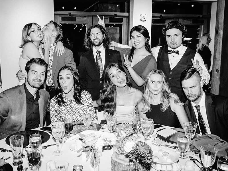 les invités à la réception de mariage au Grand Lodge