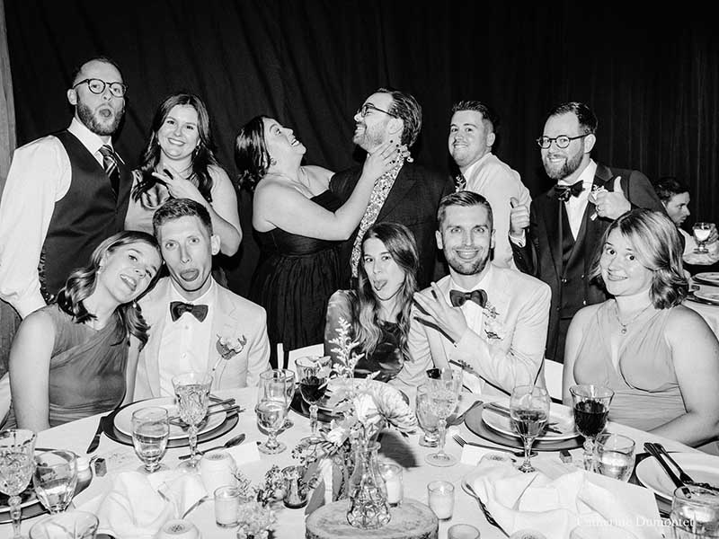 les invités à la réception de mariage au Grand Lodge