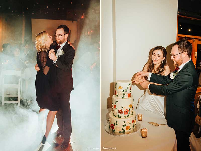 première danse du marié et coupe du gâteau