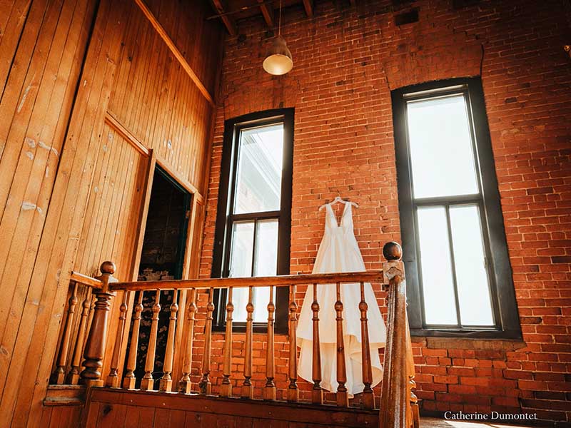 la robe de la mariée au Château St-Ambroise