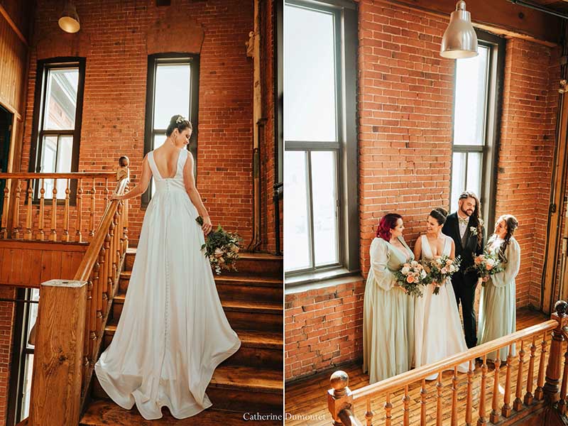 la mariée avec son cortège au Château St-Ambroise