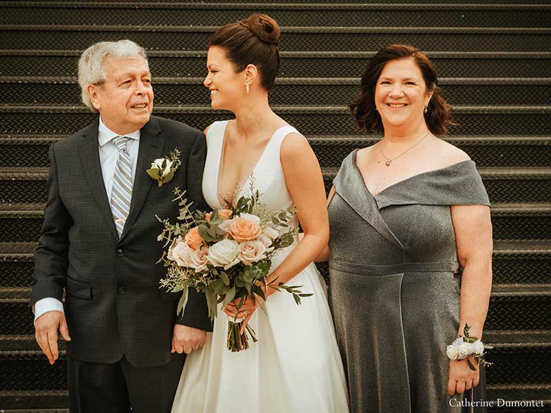 la famille de la mariée à l'Espace Canal