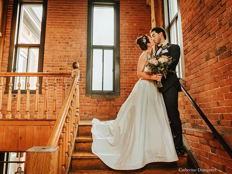les mariés au Château St-Ambroise