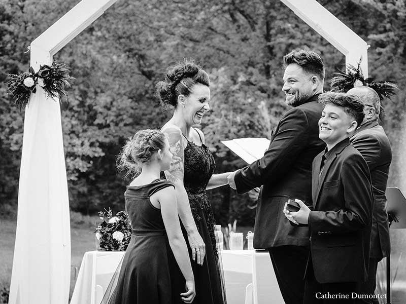 cérémonie mariage d'automne à Joliette dans Lanaudière