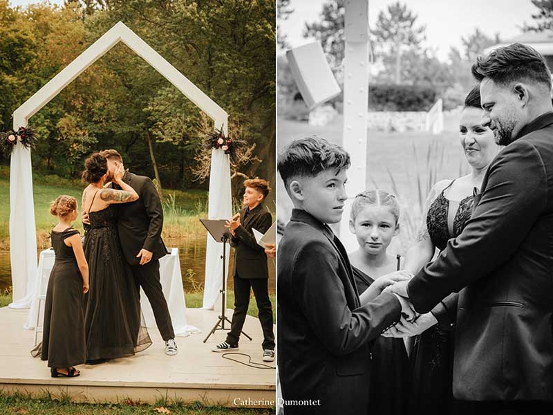 cérémonie mariage d'automne à Joliette dans Lanaudière